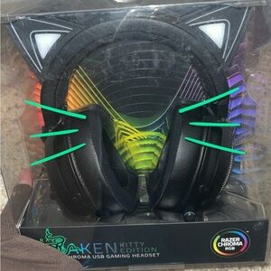 brand new RAZER black kraken kitty headset